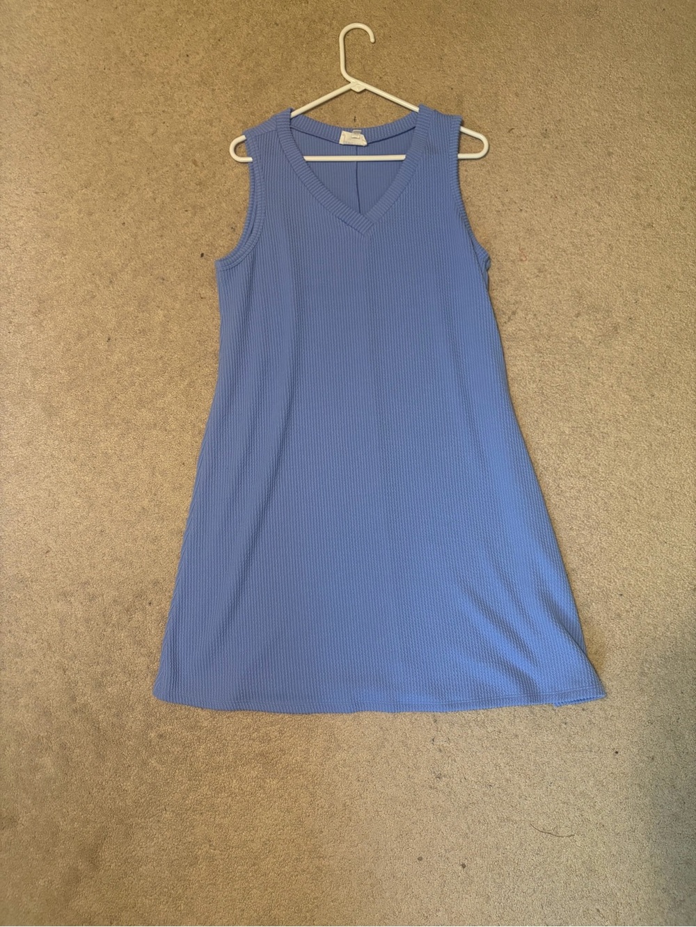 ANDREE BY UNIT Sleeveless V-Neck Ribbed Midi Dress - Periwinkle